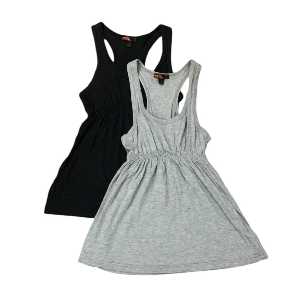 FOREVER 21 Bundle (2) Vintage Racerback Babydoll Tank Tops, size S - Picture 1 of 8